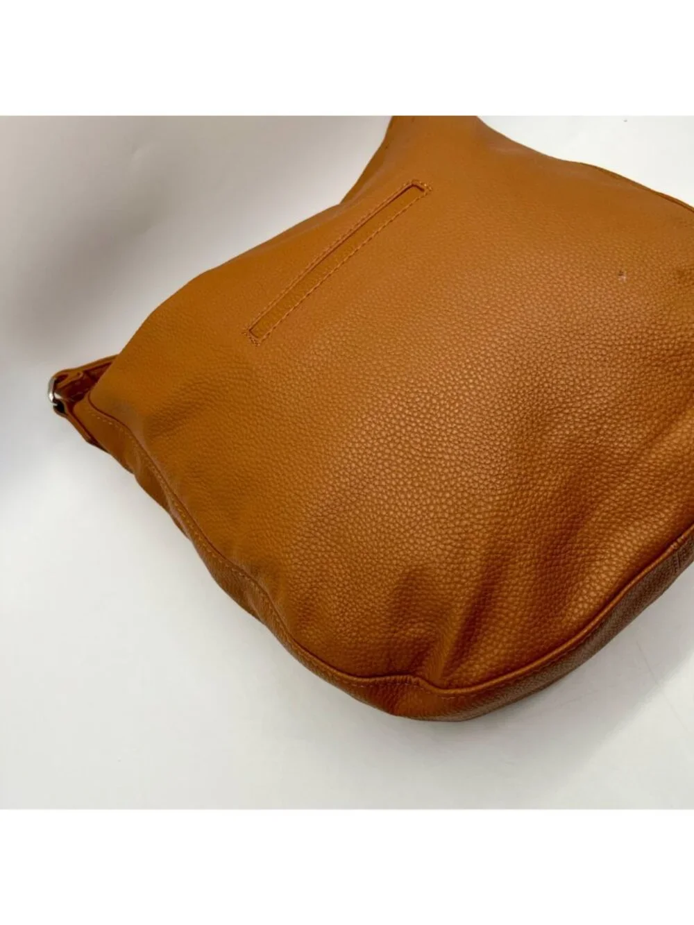Thirty-One Tan Pebbled Faux Leather Hobo Bag